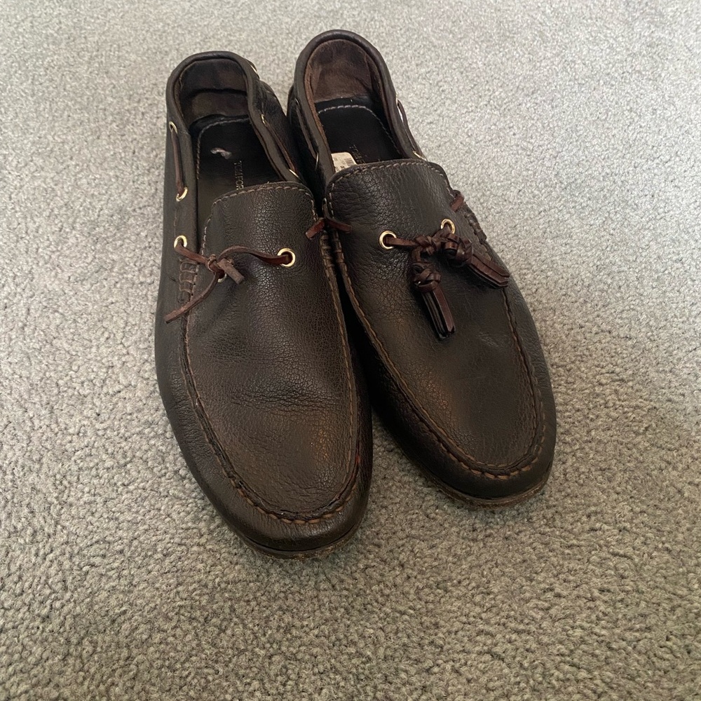 Tom Ford Dark Brown Leather Men's Tassel Loafers